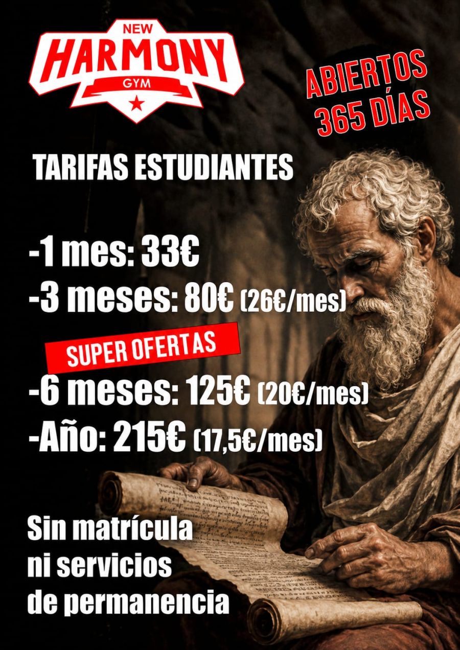 Precios estudiantes Gimnasio Granada